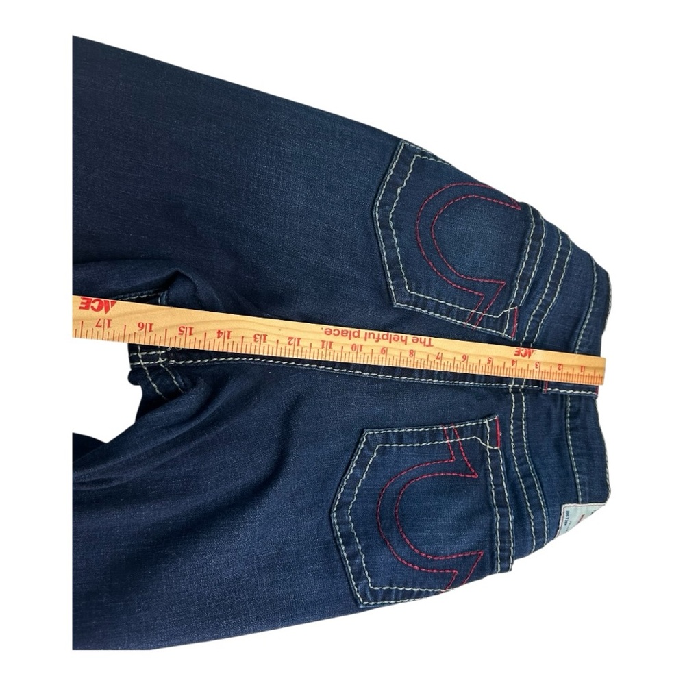 True Religion Halle High Rise Super Skinny Jeans Dark Wash Red Stitching W34 - Picture 15 of 16